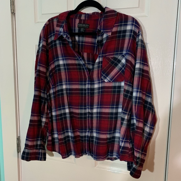 Forever 21 Flannel Style Shirt - Picture 1 of 4
